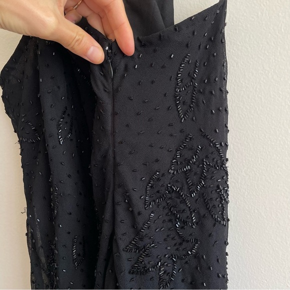 Vintage beaded whimsigoth dress asymmetric tiered fairy dark grunge witchy goth - Picture 10 of 16